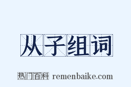 从子组词是什么意思的图片